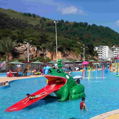 Ếch hình bể bơi nước trượt, Aqua Park Sợi thủy tinh nhỏ Slide Cho Trẻ em