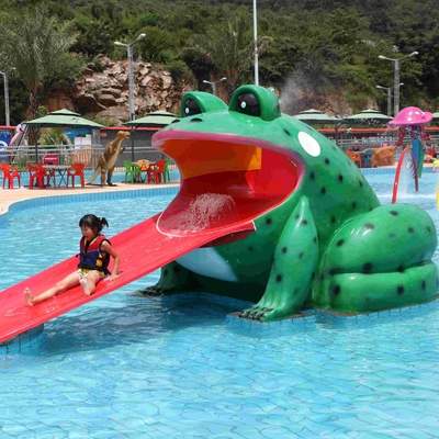 Ếch hình bể bơi nước trượt, Aqua Park Sợi thủy tinh nhỏ Slide Cho Trẻ em