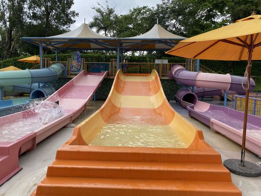 Slide nước trẻ em bằng sợi thủy tinh với hỗ trợ thép kẽm và chiều cao tùy chỉnh cho vui chơi hồ bơi ngoài trời