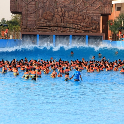 Waterfun Big Surfing Tsunami Biển Bể bơi sóng nước với sóng Công viên chân không cao 3 mét