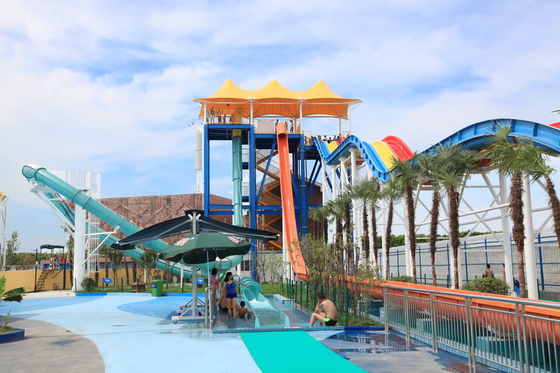 Vison Aqua Loop Fiberglass Water Slide 16m Platform Height