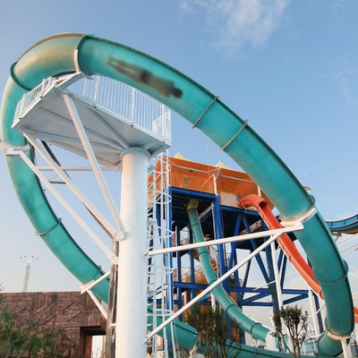 Vison Aqua Loop Fiberglass Water Slide 16m Platform Height
