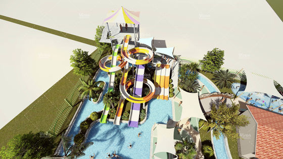 An toàn Khách sạn tùy chỉnh Khu nghỉ dưỡng Aqua Water Park Thiết kế khái niệm cho công viên giải trí