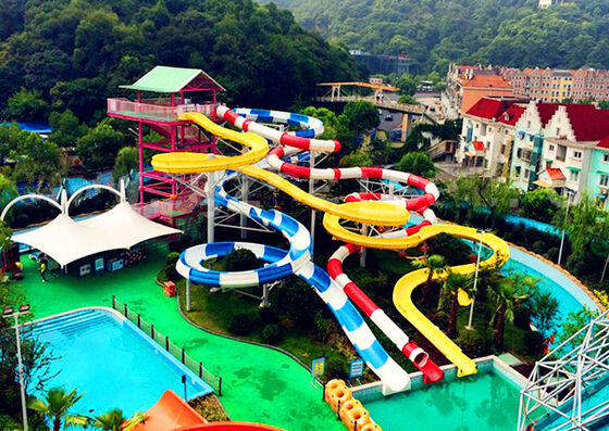 Multi Lane Customized Spiral Water Slide cho công viên nước - SGS kiểm toán nhà sản xuất