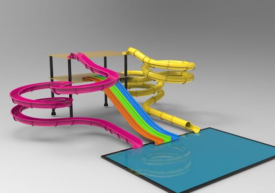 Multi Lane Customized Spiral Water Slide cho công viên nước - SGS kiểm toán nhà sản xuất
