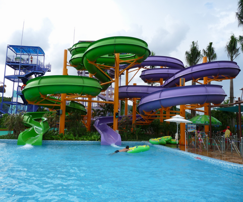 Multi Lane Customized Spiral Water Slide cho công viên nước - SGS kiểm toán nhà sản xuất