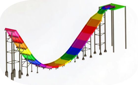 Đường trượt nước hình chữ U với tường thả thẳng đứng 90°, chiều cao bệ 12m và bè 2 người dành cho người tìm kiếm cảm giác mạnh