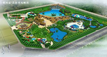 Fiberglass Water Slide Tubes Amusement Park Games / Customized Water park