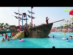 Sợi thủy tinh Aqua Play Thiết bị công viên nước, tàu cướp biển trẻ em trượt nước